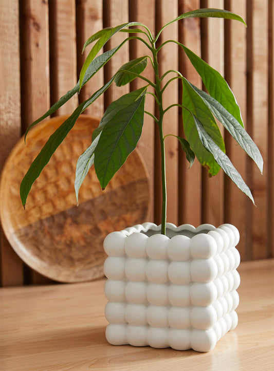 Le cache-pot bulles rétro